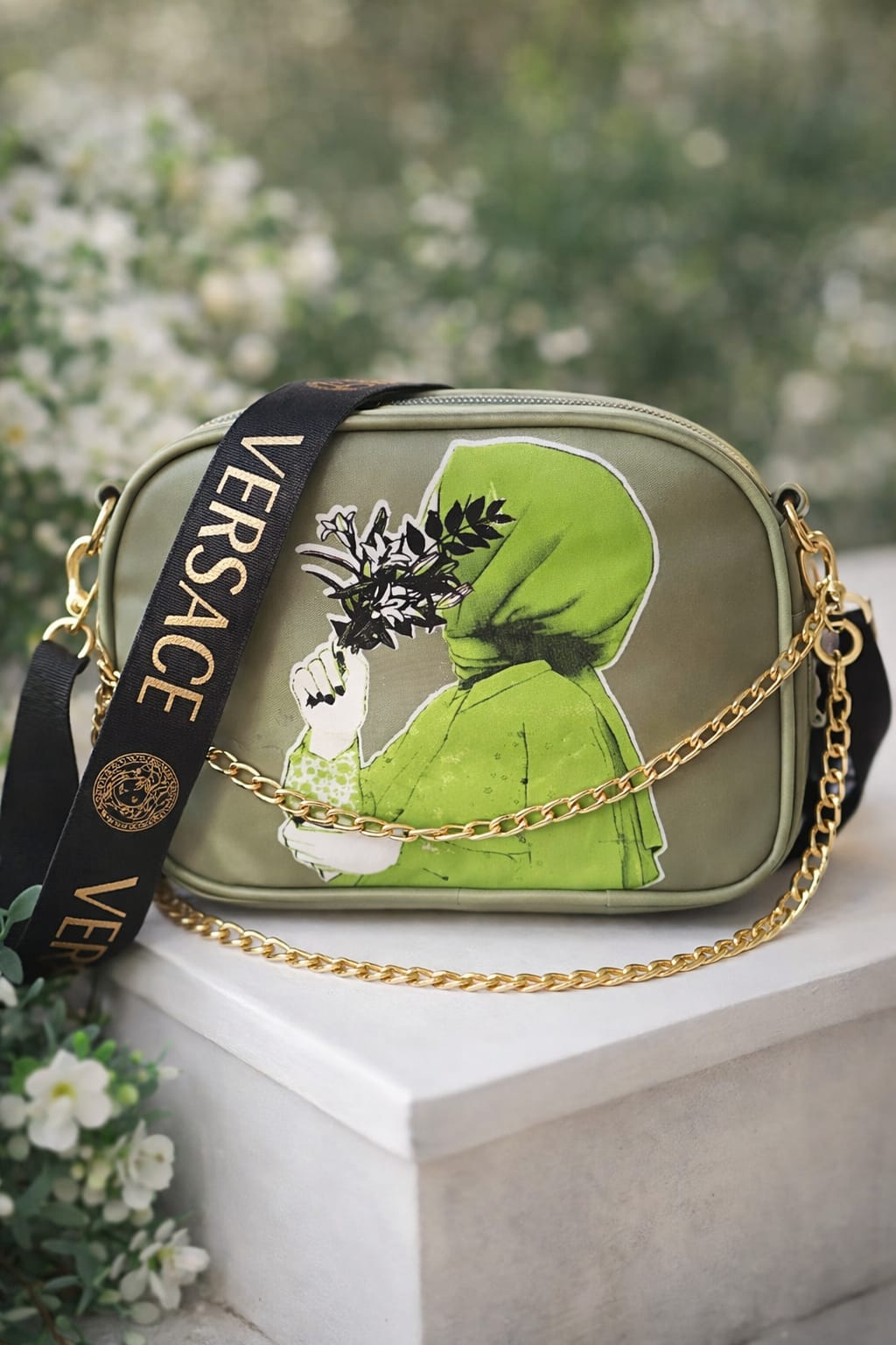 Premium Printed Crossbody Bag for Women – Stylish Chain Strap Handbag