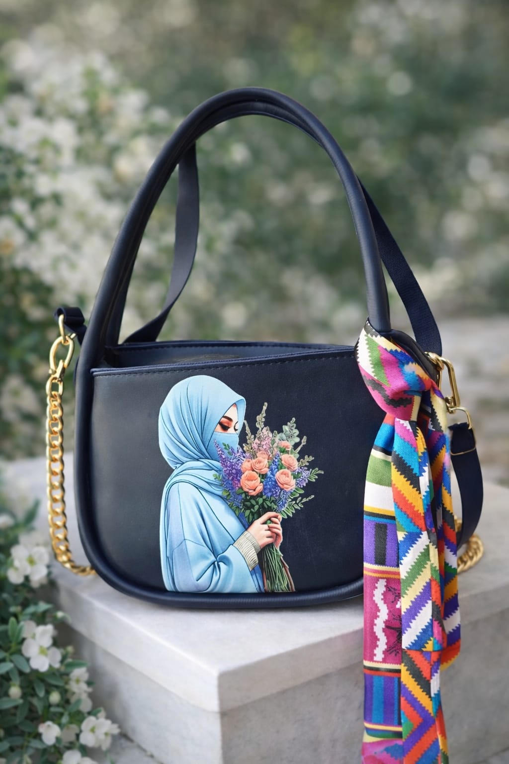 Elegant Printed Shoulder Bag for Women – Premium Chain Strap Handbag